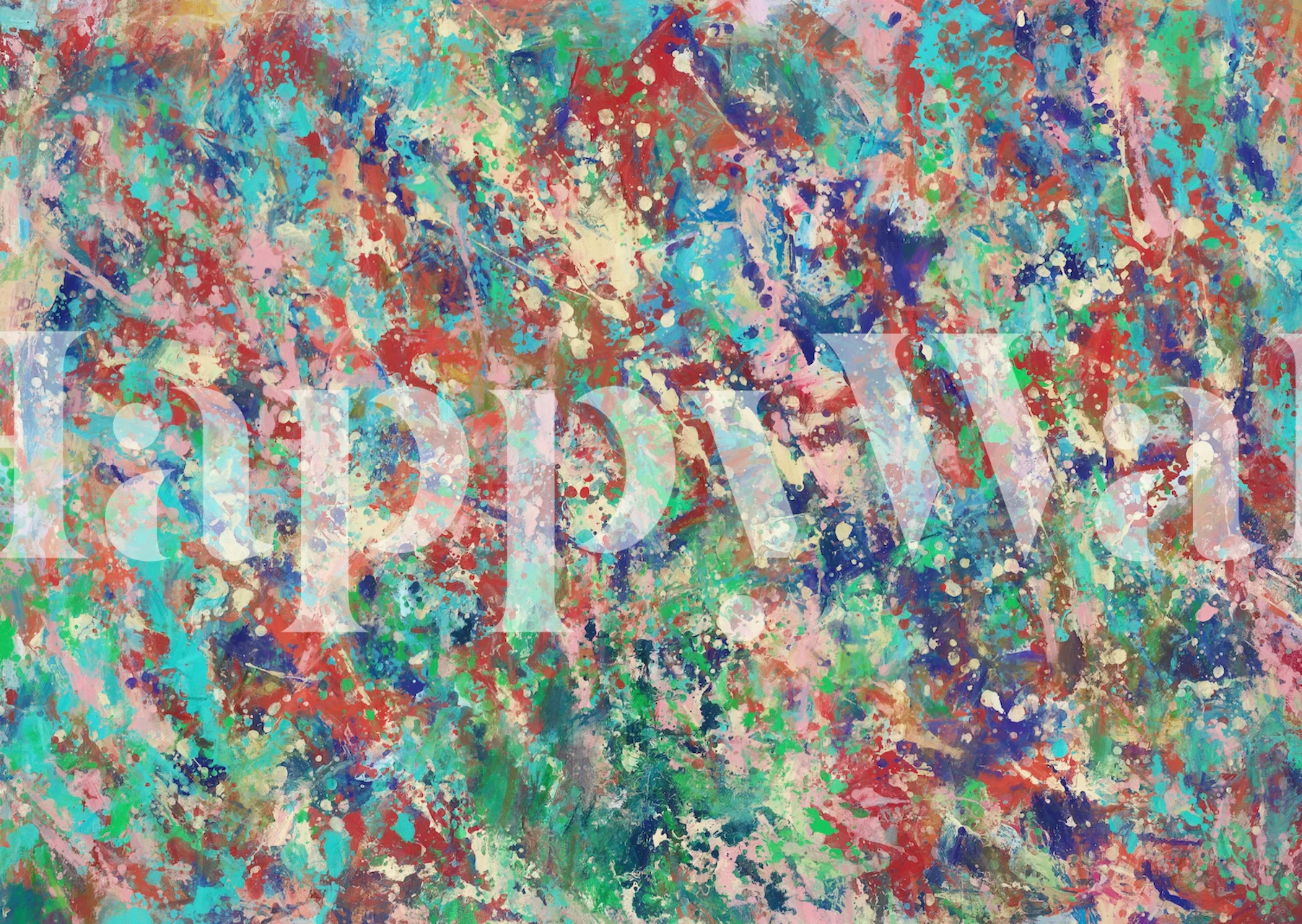 Papier peint coloré dans une pièce