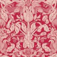 Botanical damask and shell red magenta