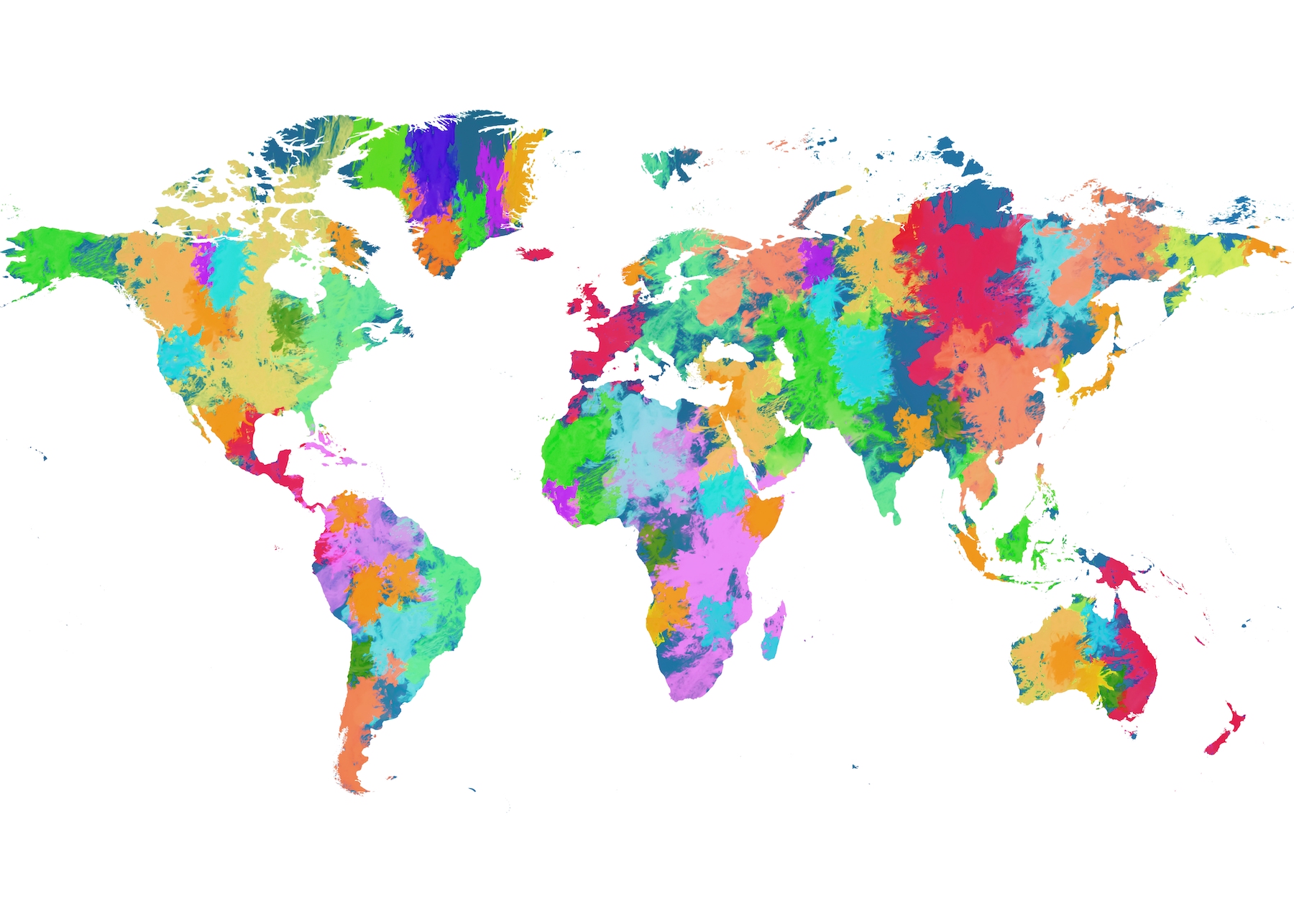 Buy Painting World Map Wallpaper | Happywall.com