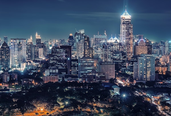 Bangkok City At Dusk