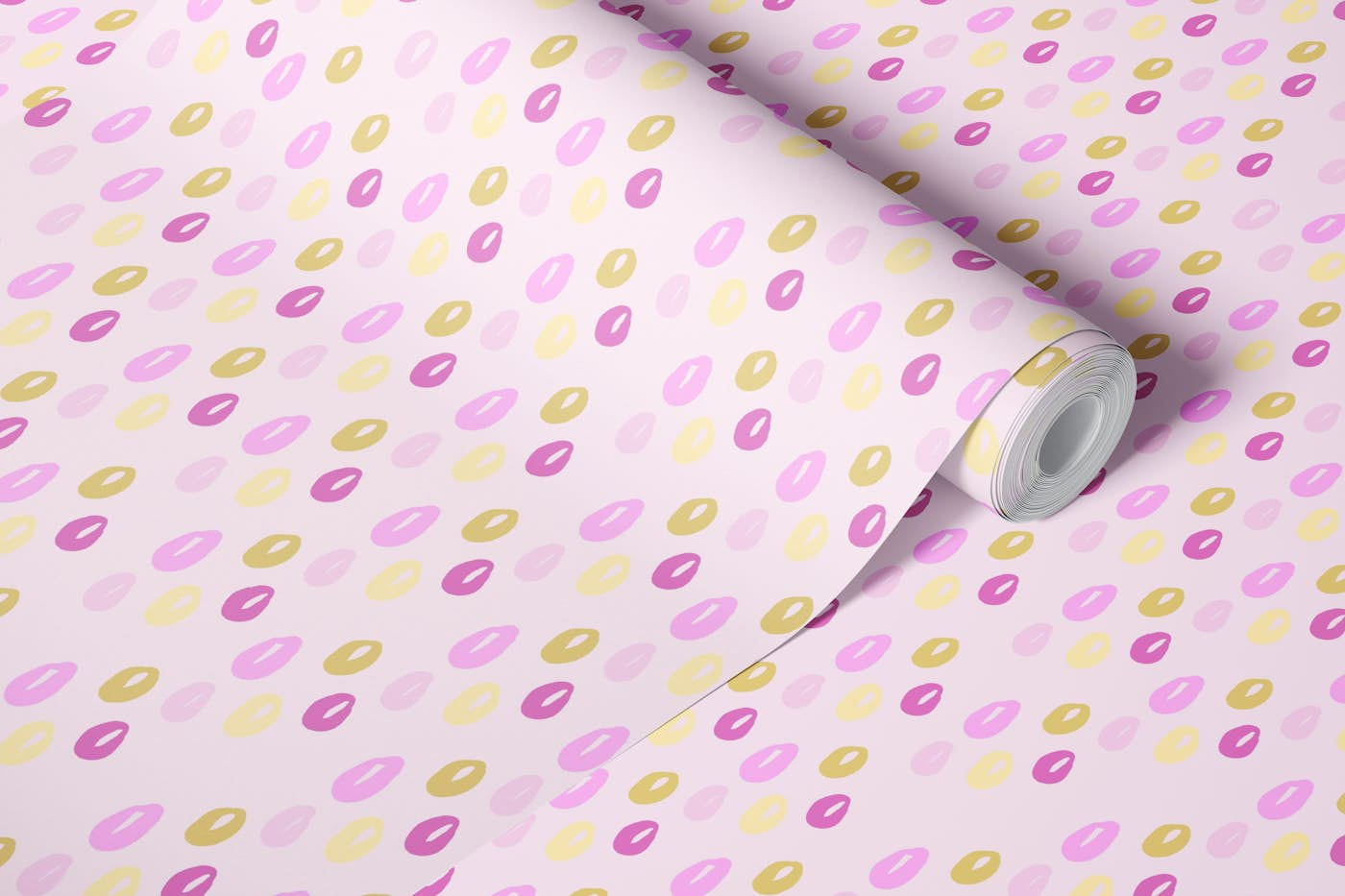 Pastel Polkas wallpaper roll