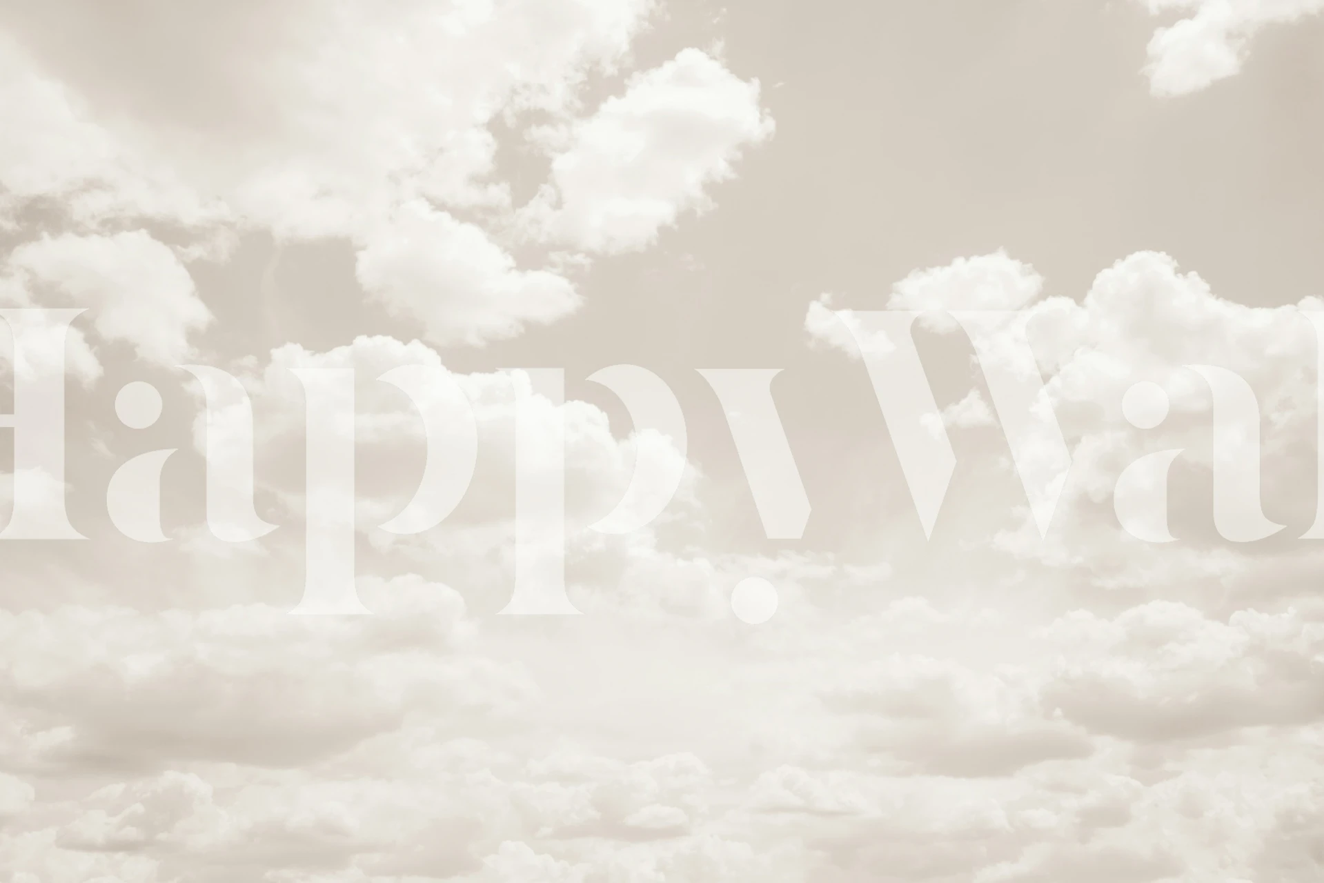 Light cream clouds against a soft background wallpaper