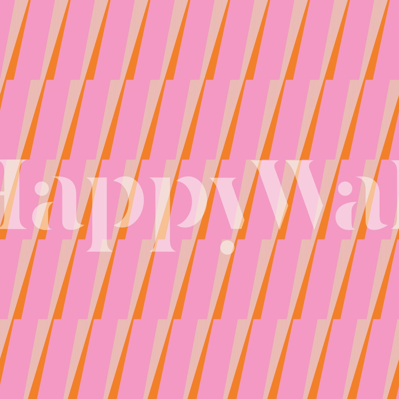 Pink and Orange Geometric Shapes Wall Mural