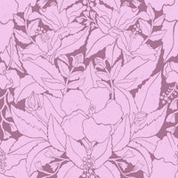 Hibiscus Damask Purple wallpaper