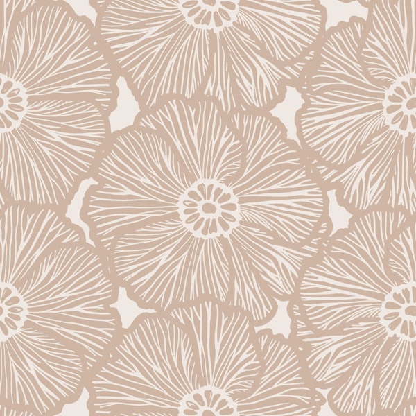 Zebra Flower - Warm Neutral 2