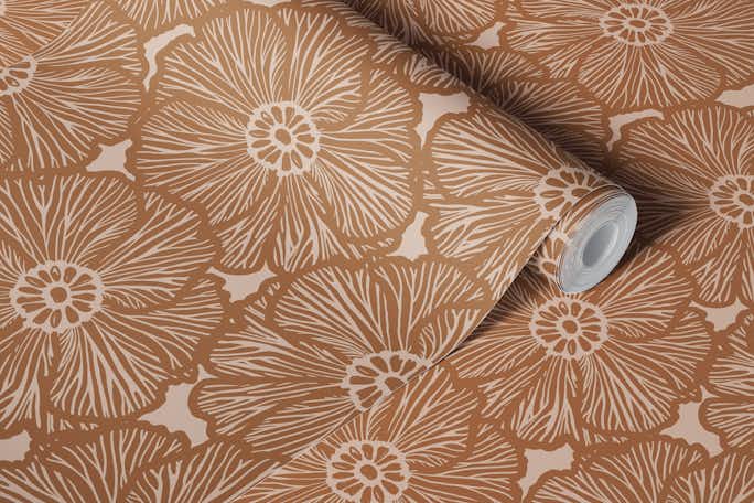 Zebra Flower - Warm Neutral 4wallpaper roll