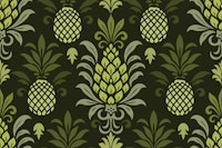 Modern Monochrome Pineapple Chic Green tapet