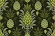 Modern Monochrome Pineapple Chic Green