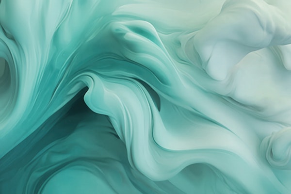 Ethereal Fluid Dreams Pastel Mint Turquoise