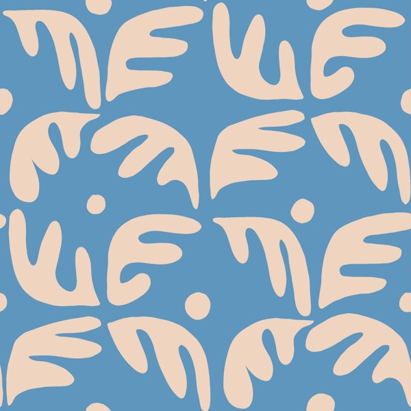 Palms in baby blue