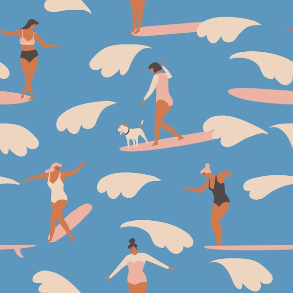 GIRLS AND WAVES small