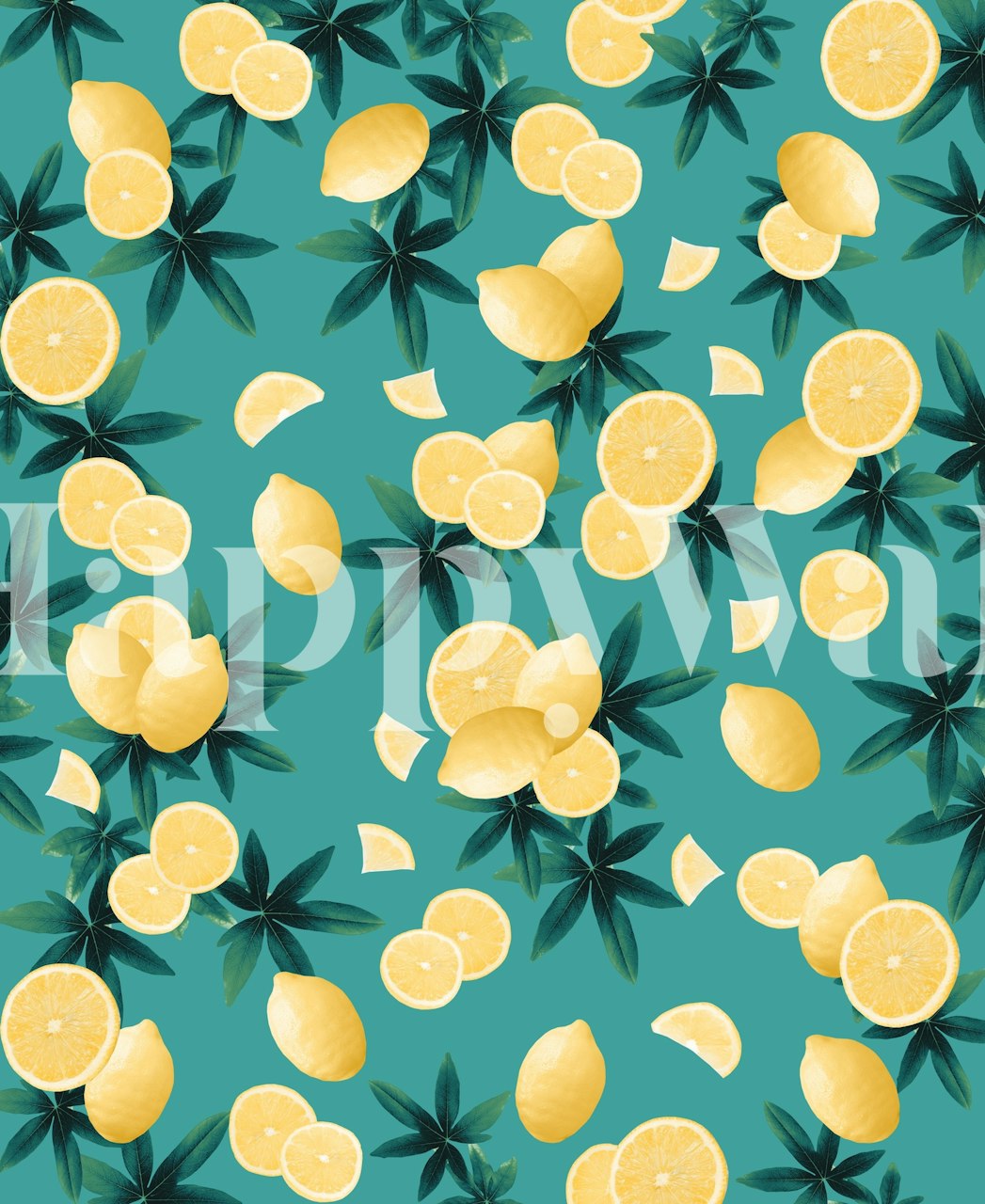 Lemon Twist Vibes 6 wallpaper in a room