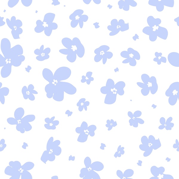 Simple blue white flower field