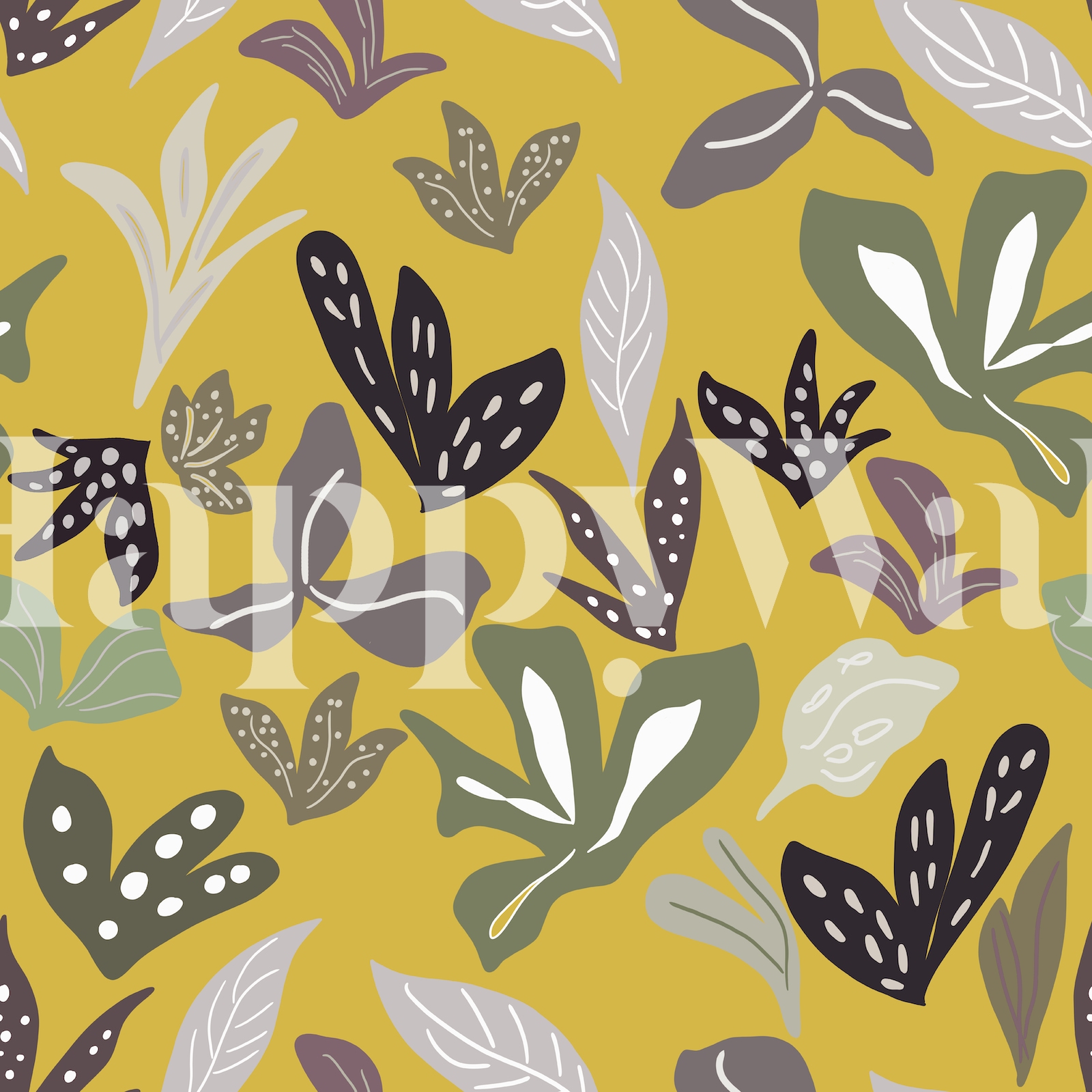 Abstract Leaves Dream Pattern 2a Wallpaper 