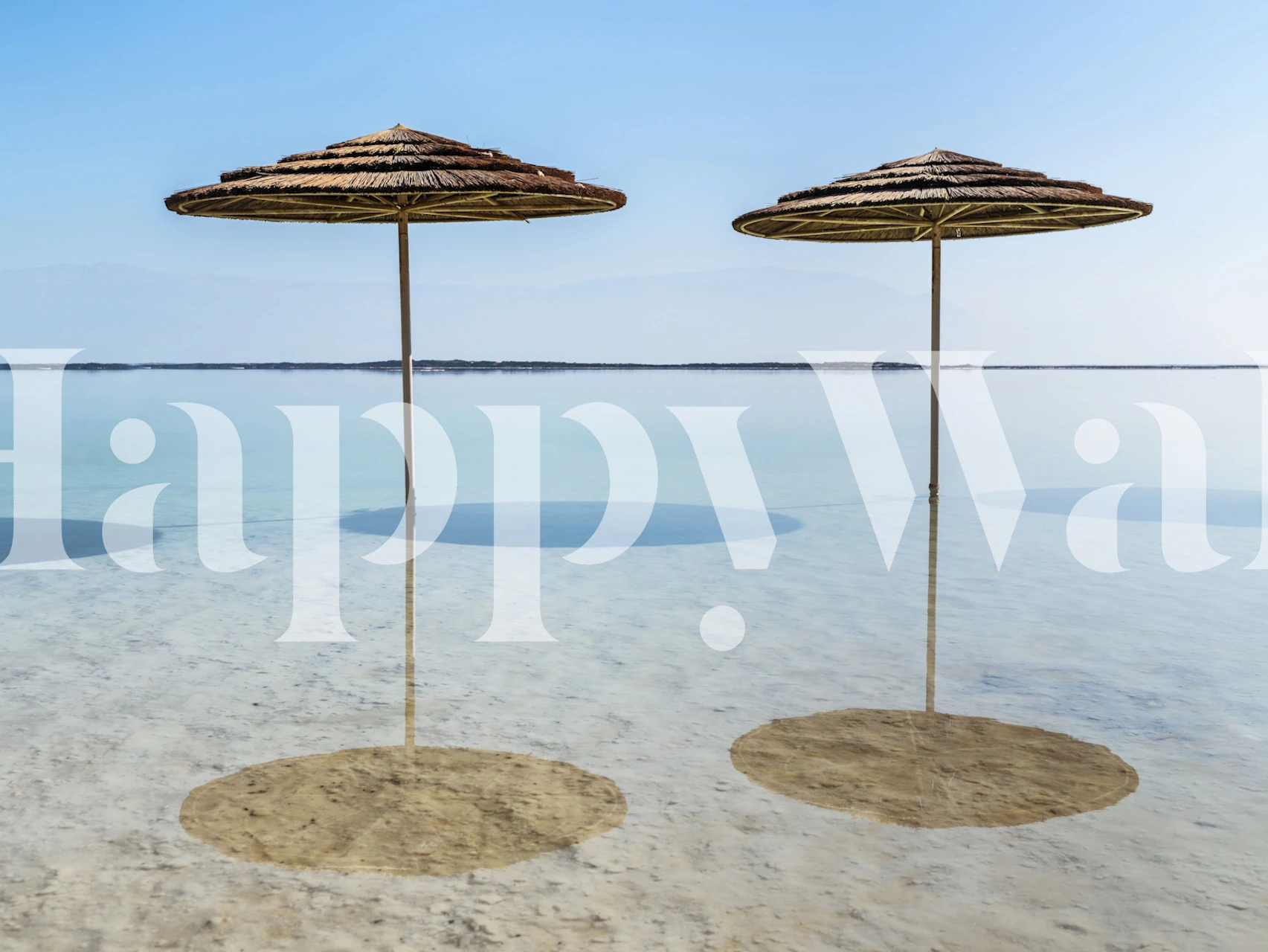 Beach Parasols tapet i ett ljust rum