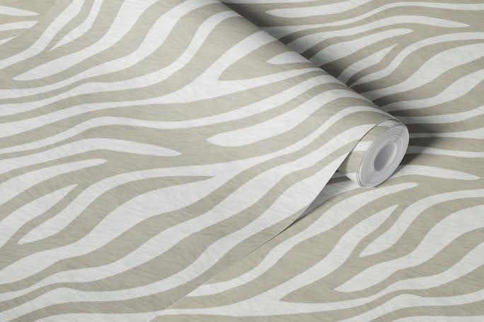 Beige Zebra Patternwallpaper roll