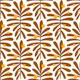 2867 D - abstract leaves pattern, brown