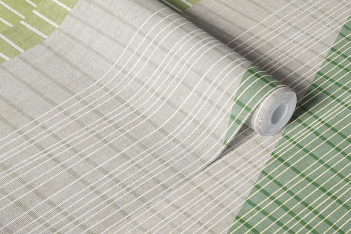 modern vintage geometry greenwallpaper roll