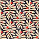 2867 E - beige leaves on navy