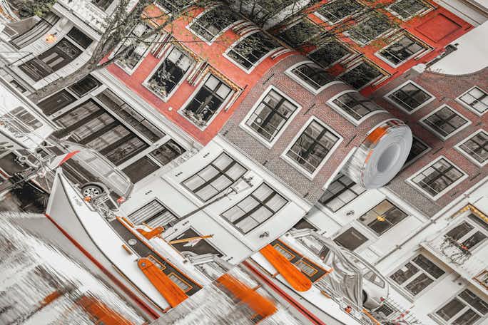 Amsterdam townhouseswallpaper roll