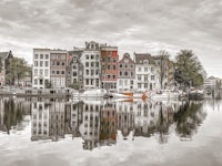 Amsterdam townhouses wallpaper