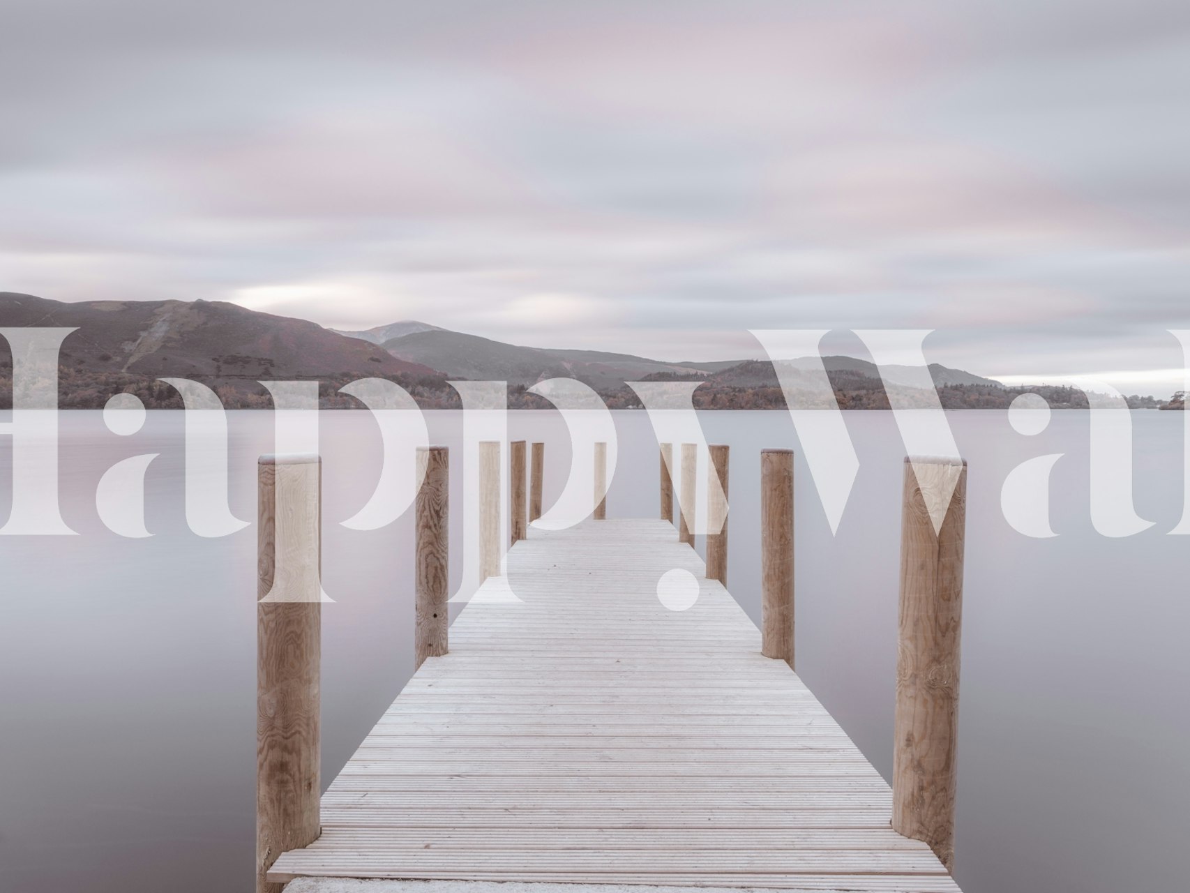 Calm pier leading into tranquil waters wallpaper