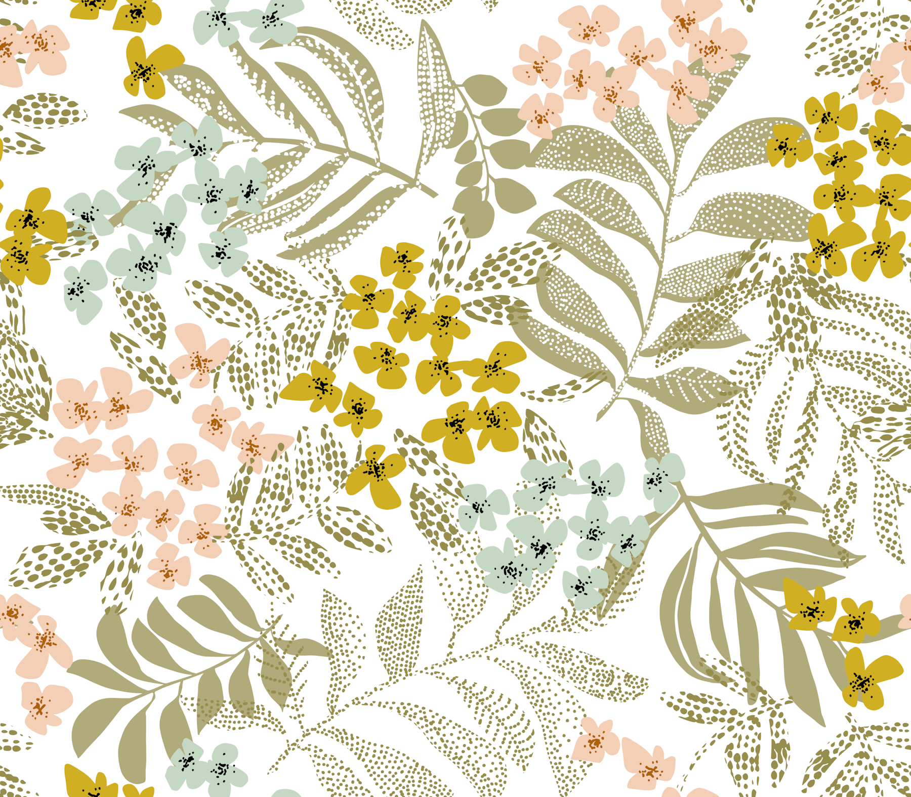 Buy Autumn Leaves Pastel Wallpaper | Happywall