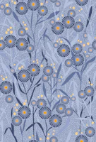 Japandi Flowers blue behang