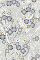 Japandi Flowers light blue behang