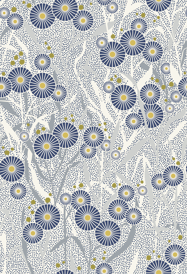 Japandi Flowers light blue