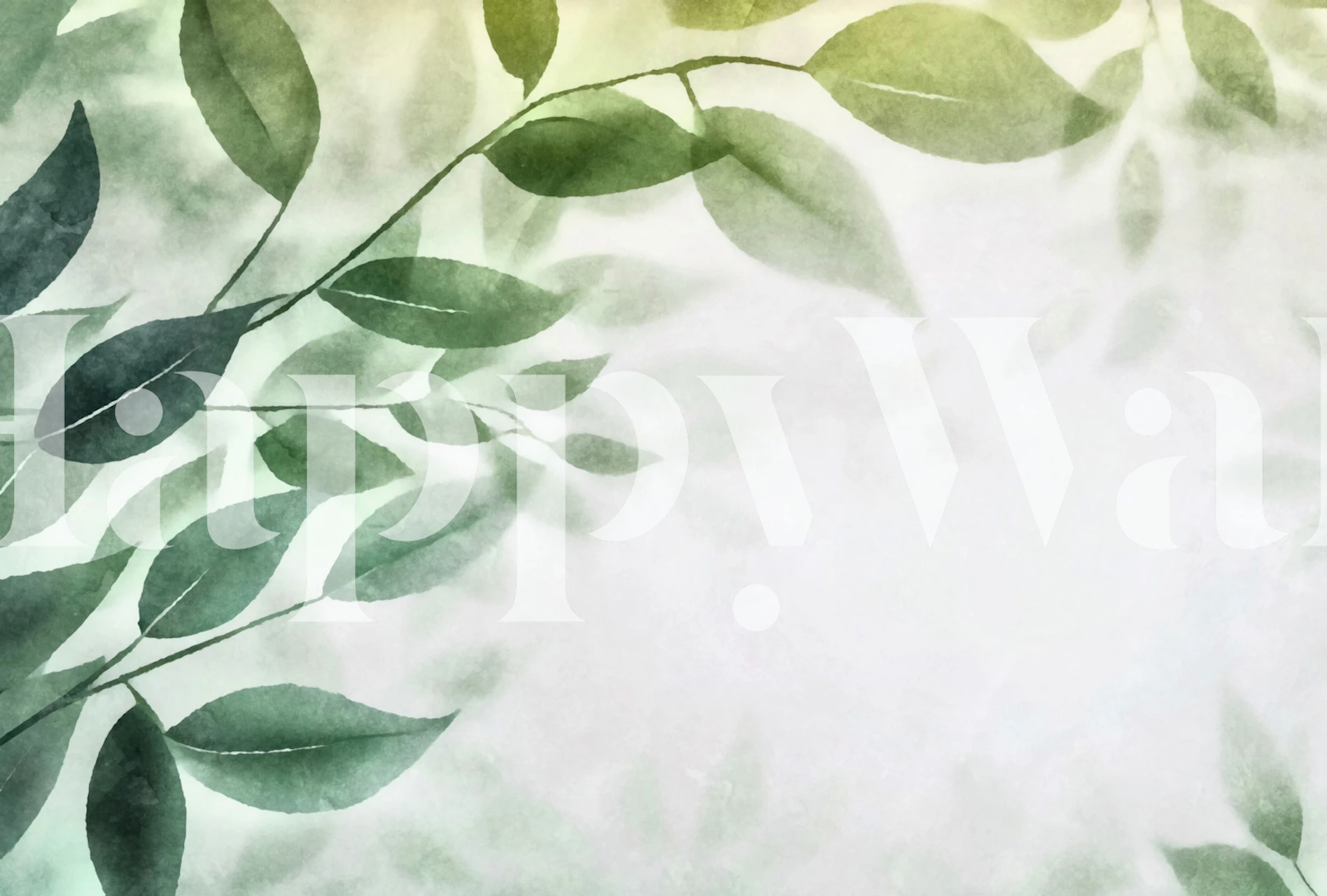 Fototapeta Calm Foliage Green Leaves zobrazující uklidňující zeleň pro poklidnou atmosféru