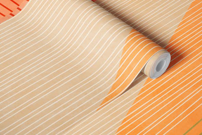 boho orange fallwallpaper roll