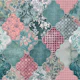 Moroccan Tiles Teal Pink Small