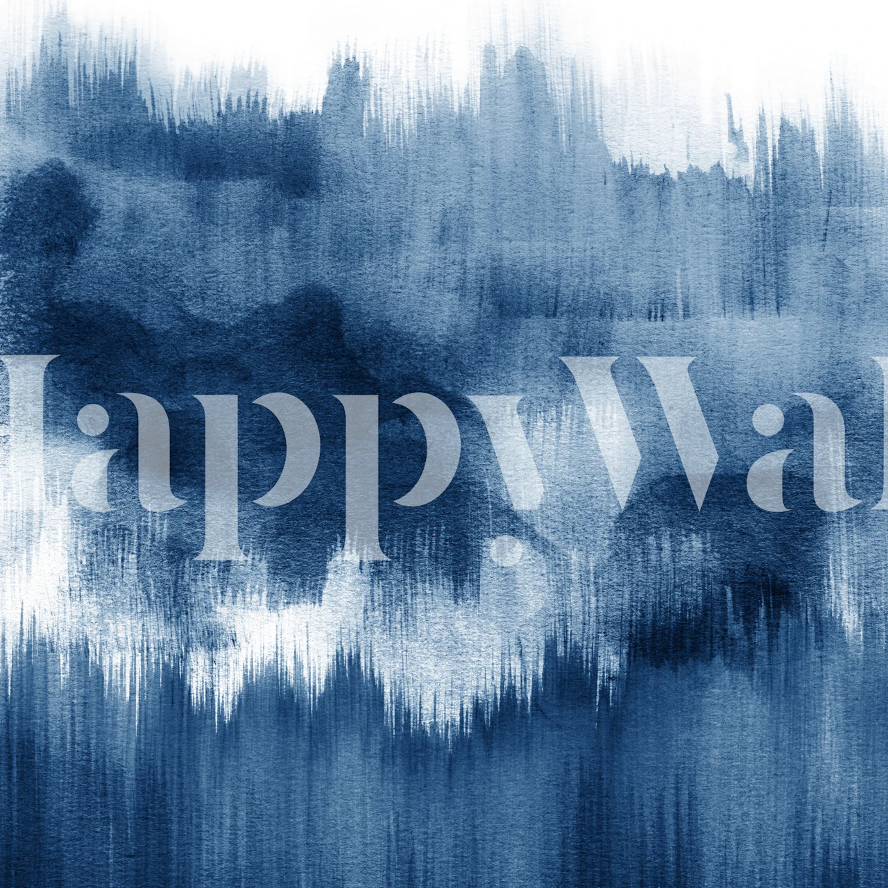 Navy blue watercolor strokes wallpaper