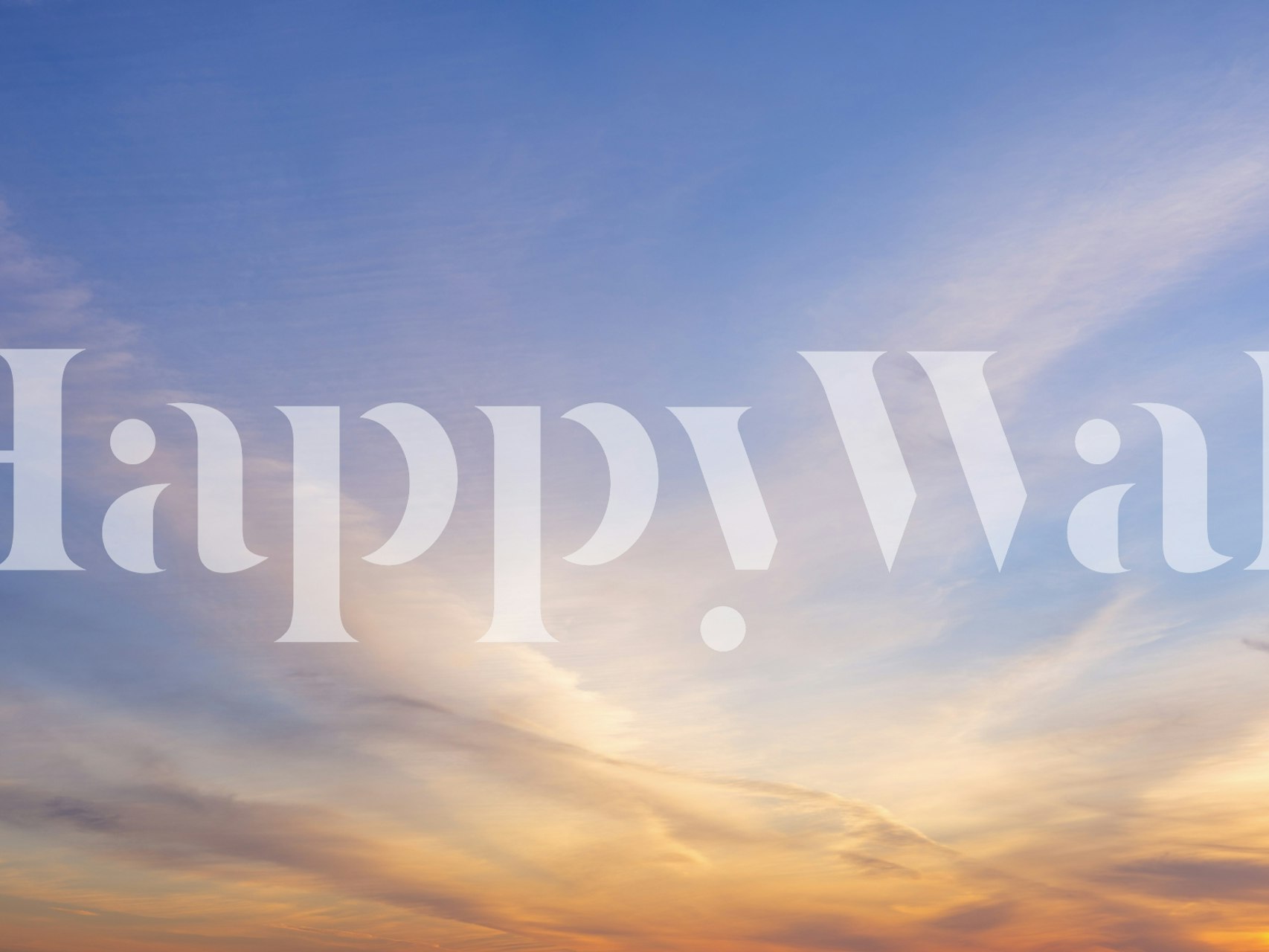 Painted by Sunset wallpaper in a room