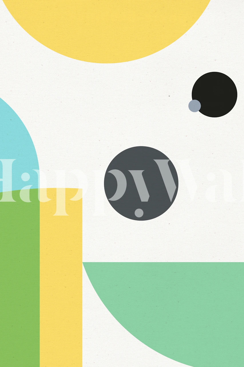 Colorful abstract wallpaper with black dots