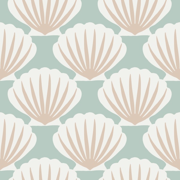 Neutral geometric seashell (large scale)