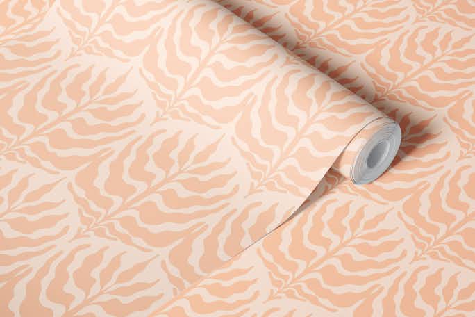 Boho leaves patternwallpaper roll