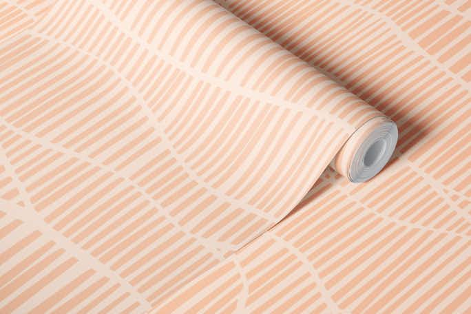 Mid century striped mountainswallpaper roll
