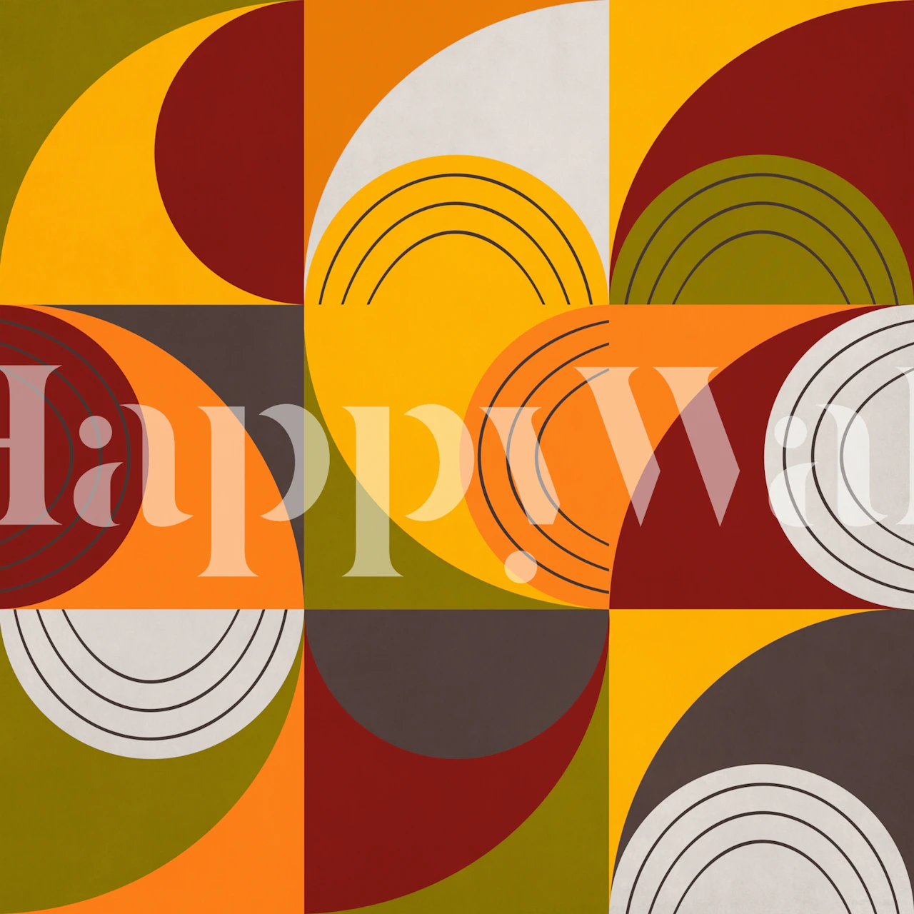 Kolorowa abstrakcyjna tapeta w pokoju