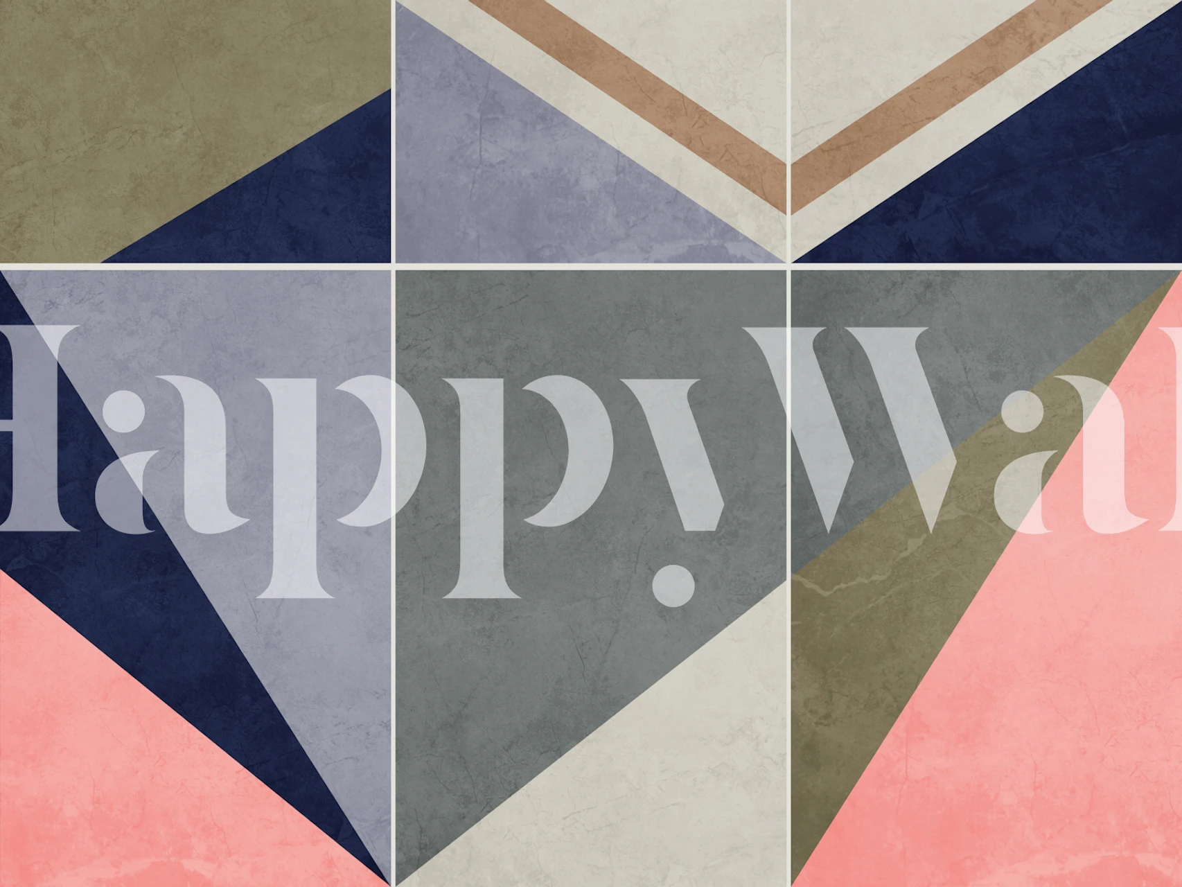 Geometric Vision 3 In papel tapiz en una habitación