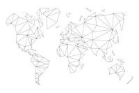 Geometric World Map tapet
