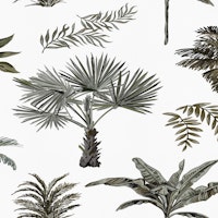 TREE TROPICAL WHITE carta da parati