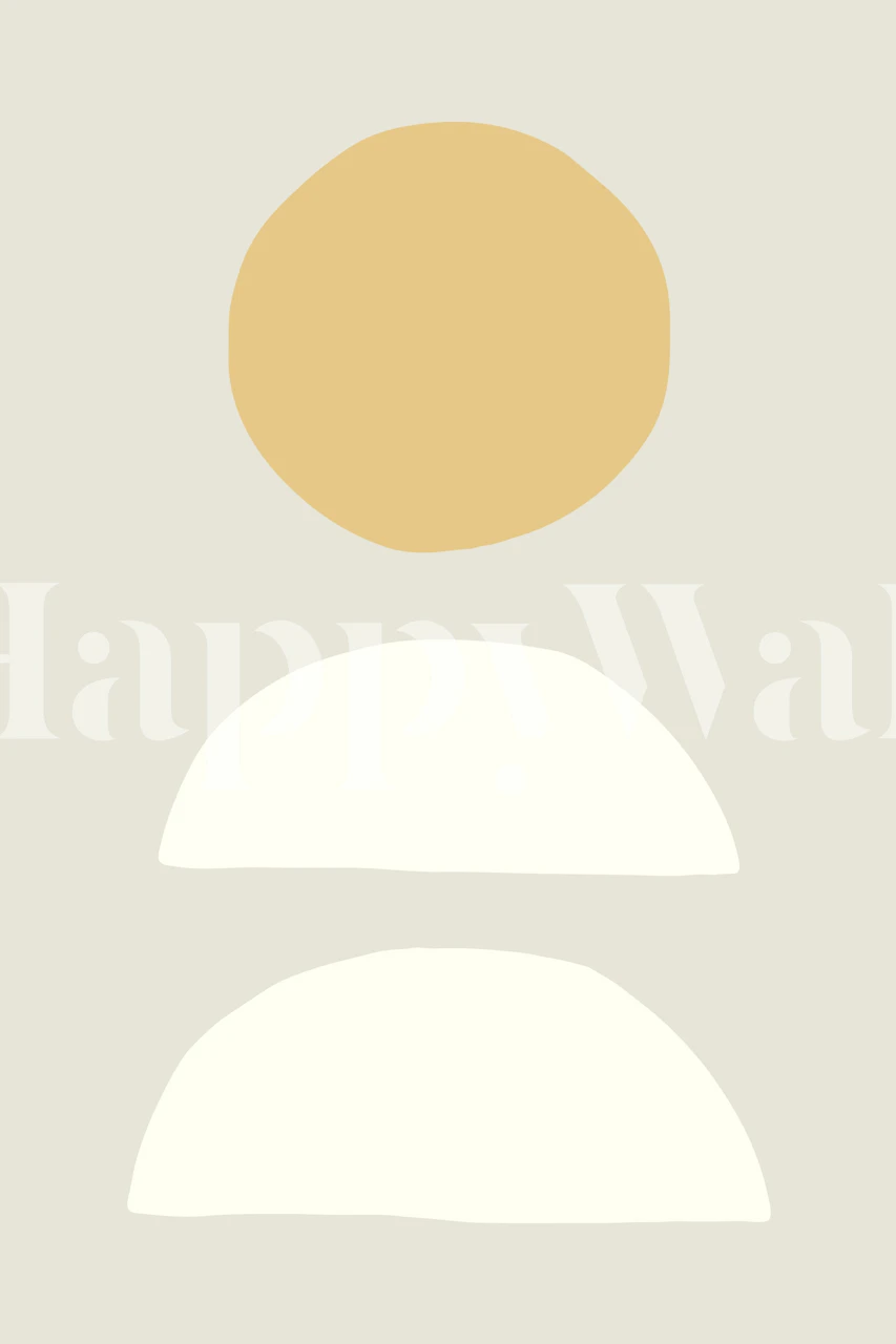 Abstract Sunset wallpaper displayed in a room