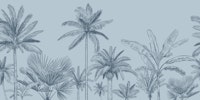 TREE PALMS BLUE ταπετσαρία