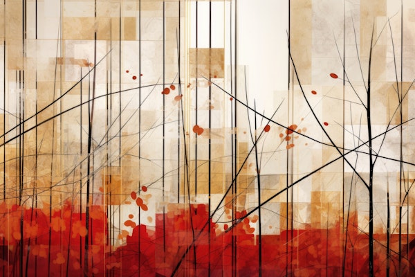 Geometric Art AUTUMN Wood