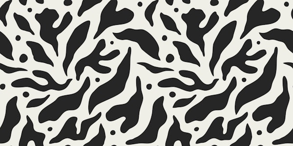 Black and white leaves shapes