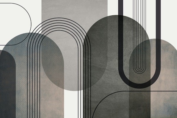 Abstract Arches in Muted Tones