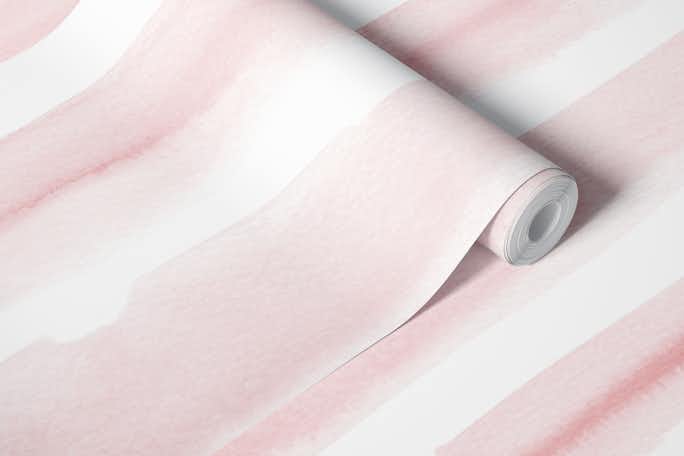 Pink watercolor brush strokeswallpaper roll