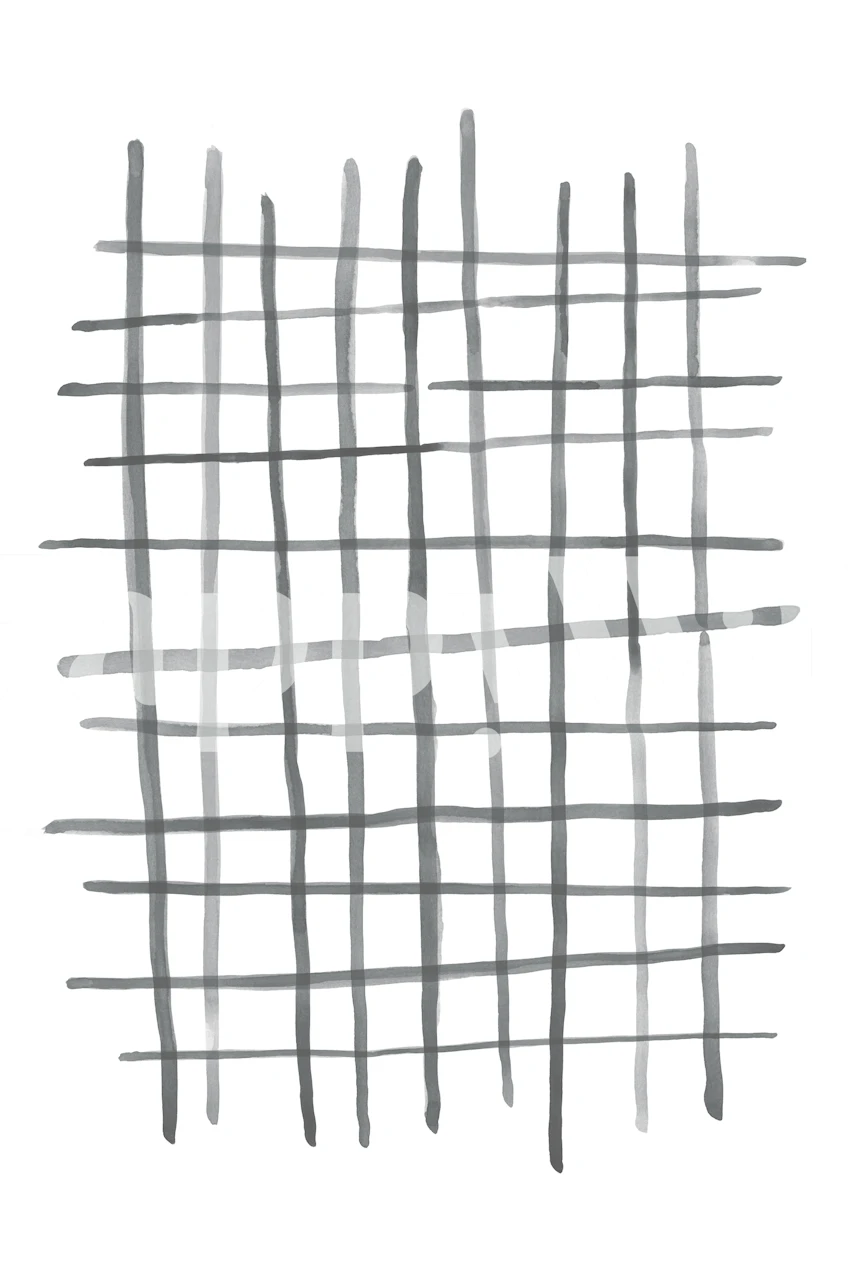 Papel de parede Watercolor grid em um quarto moderno